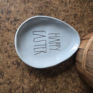 Rae Dunn Happy Easter Plate - Light Blue